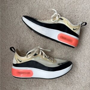 Nike Sneakers with Coral and Black Highlights